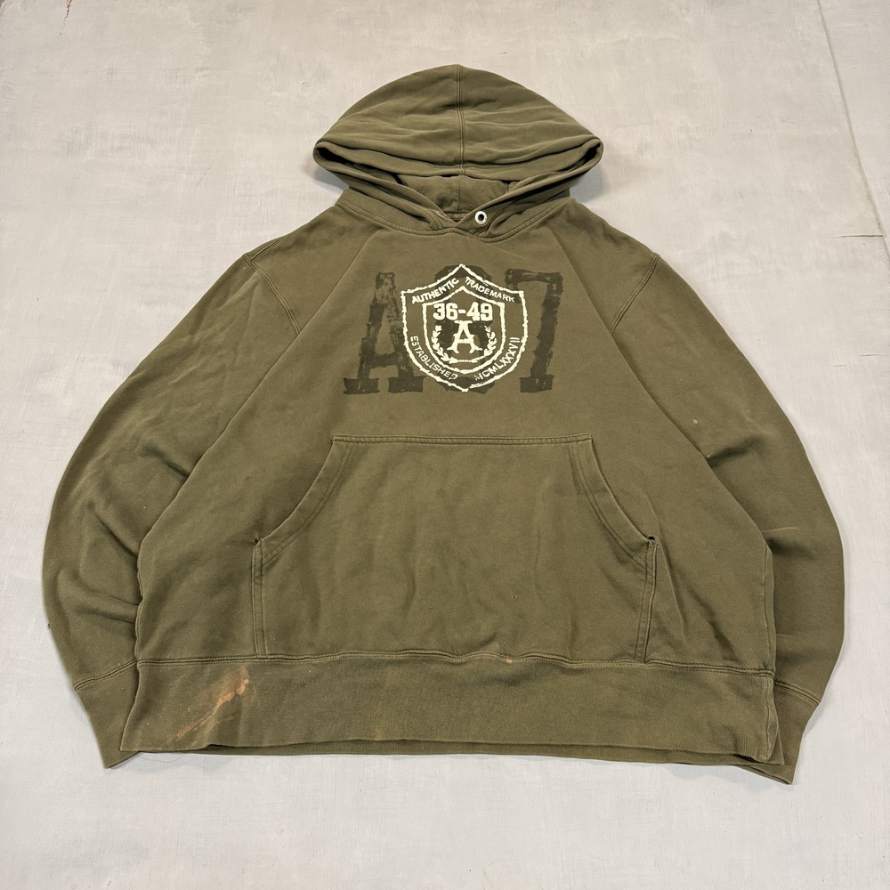 Aéropostale Men's pullover hoodie Y2K Green Size XXL